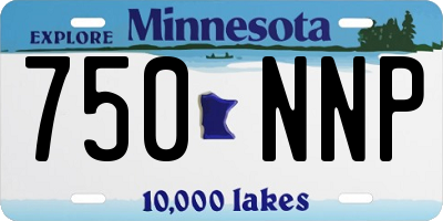 MN license plate 750NNP