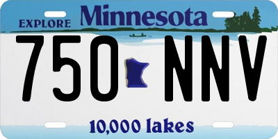 MN license plate 750NNV