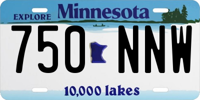MN license plate 750NNW