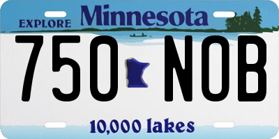MN license plate 750NOB