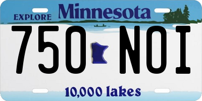 MN license plate 750NOI