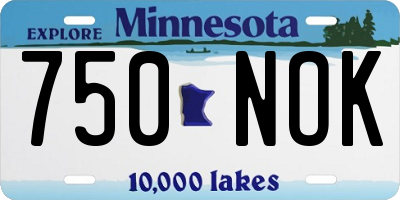 MN license plate 750NOK