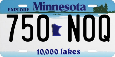 MN license plate 750NOQ