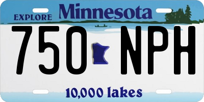 MN license plate 750NPH