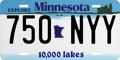 MN license plate 750NYY