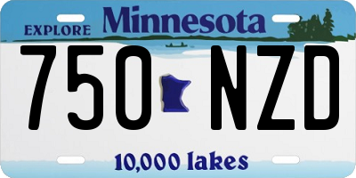 MN license plate 750NZD