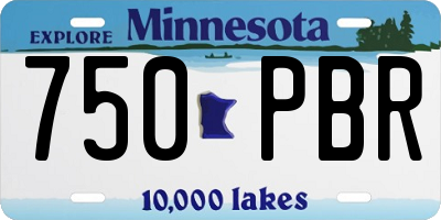 MN license plate 750PBR