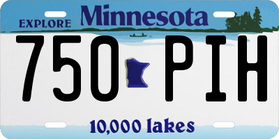 MN license plate 750PIH