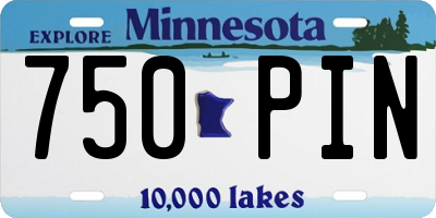 MN license plate 750PIN