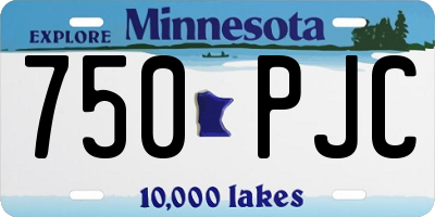 MN license plate 750PJC