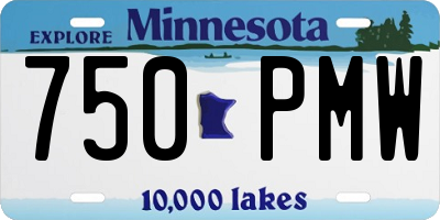 MN license plate 750PMW