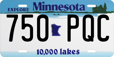 MN license plate 750PQC
