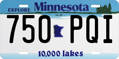 MN license plate 750PQI