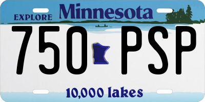 MN license plate 750PSP