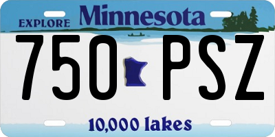 MN license plate 750PSZ