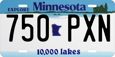 MN license plate 750PXN