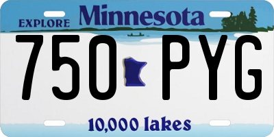 MN license plate 750PYG