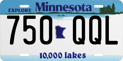 MN license plate 750QQL