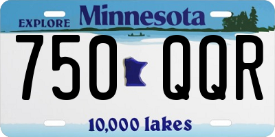 MN license plate 750QQR