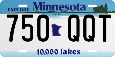 MN license plate 750QQT