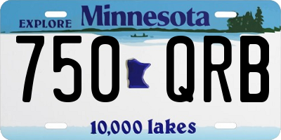 MN license plate 750QRB