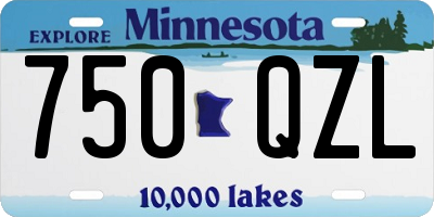 MN license plate 750QZL
