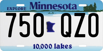 MN license plate 750QZO