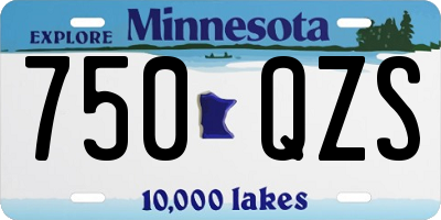 MN license plate 750QZS