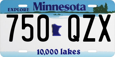 MN license plate 750QZX