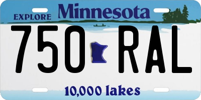 MN license plate 750RAL