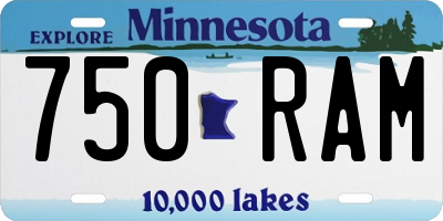 MN license plate 750RAM