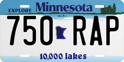 MN license plate 750RAP