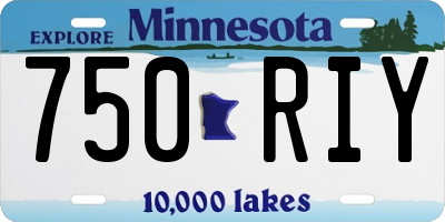 MN license plate 750RIY