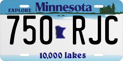 MN license plate 750RJC