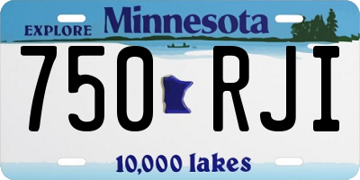 MN license plate 750RJI
