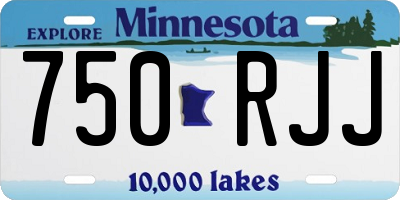 MN license plate 750RJJ