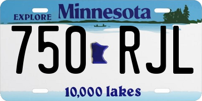 MN license plate 750RJL