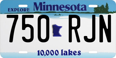 MN license plate 750RJN