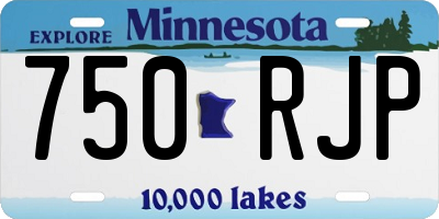 MN license plate 750RJP