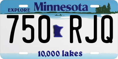 MN license plate 750RJQ