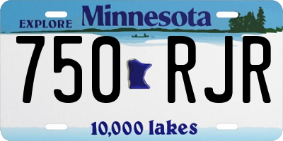 MN license plate 750RJR