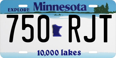 MN license plate 750RJT