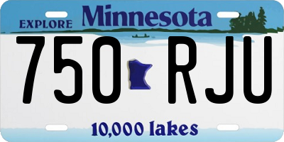 MN license plate 750RJU