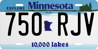 MN license plate 750RJV