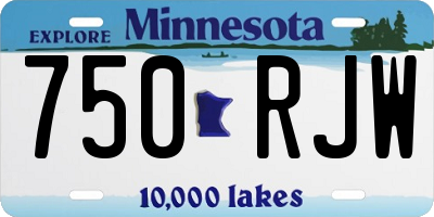 MN license plate 750RJW