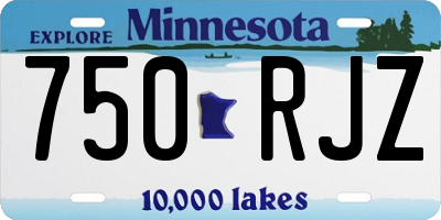 MN license plate 750RJZ