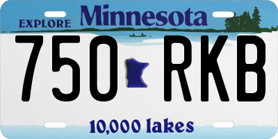 MN license plate 750RKB