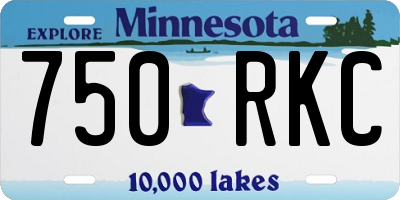 MN license plate 750RKC