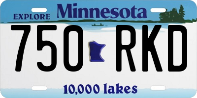 MN license plate 750RKD