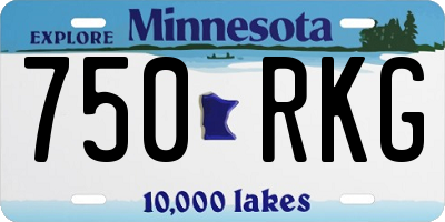 MN license plate 750RKG